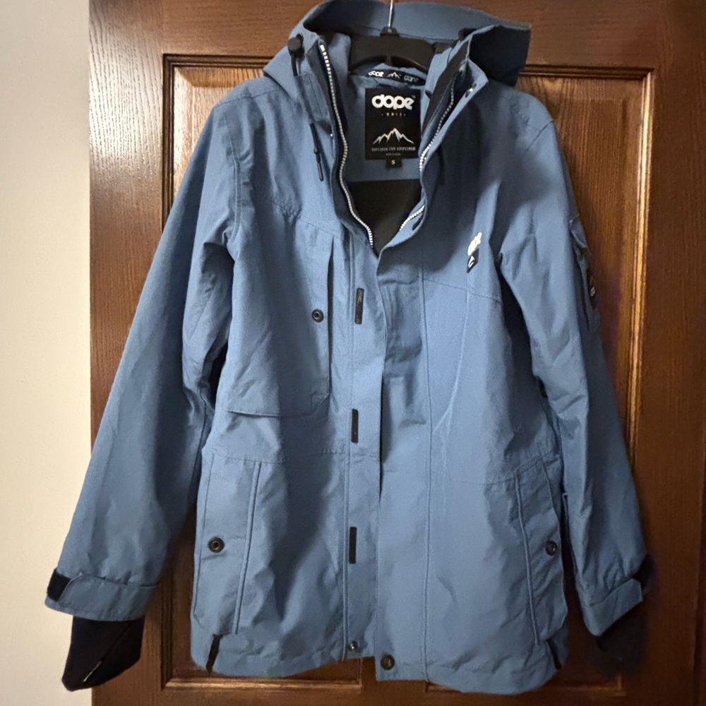 DOPE Light Blue Jacket with Logo Patch